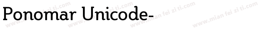 Ponomar Unicode字体转换